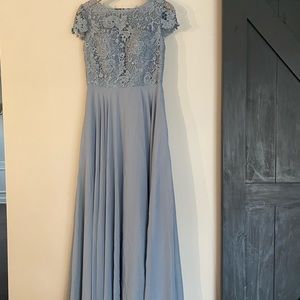 Long Chiffon Lace Dress